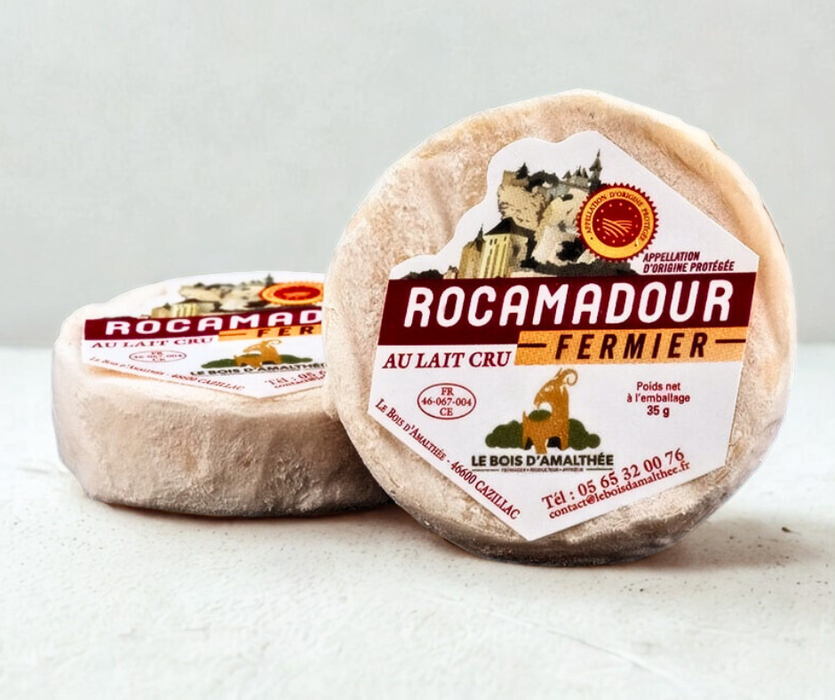Rocamadour fermier AOP, lait cru chèvre, région Aquitaine